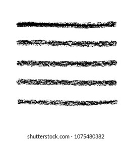 Brush stroke set. Chalk Texture.