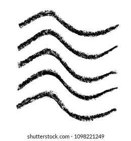 Brush stroke set. Chalk. Texture.