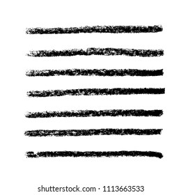 Brush stroke set. Chalk. Texture.