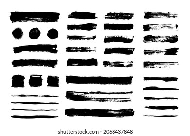 Brush Stroke Set Collection. Isolated Brush Collection