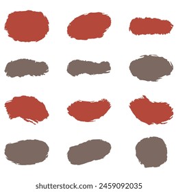Brush stroke set. Decorative abstract vector