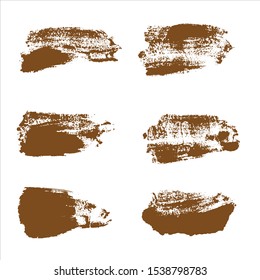 brush stroke set of grunge banners.Vector paint background.