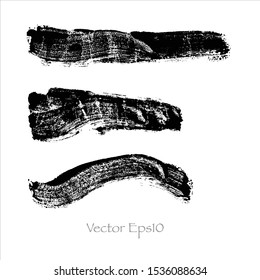 brush stroke set of grunge banner.Vector paint background.