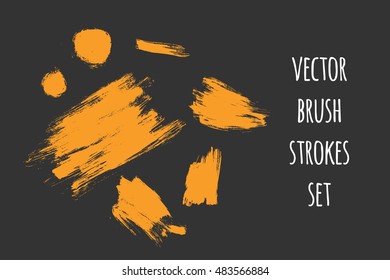 Brush Stroke set. Hand paint vector brush.