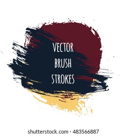 Brush Stroke set. Hand paint vector brush.