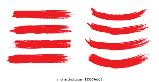 Brush Stroke Set Isolated On White Stock Vector (Royalty Free ...