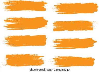 Brush Stroke Set Isolated On White Stock Vector (Royalty Free ...