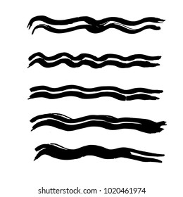 Brush stroke set. Texture.