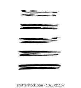 Brush stroke set. Texture.