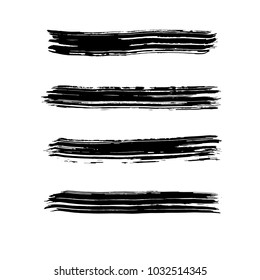 Brush stroke set. Texture.