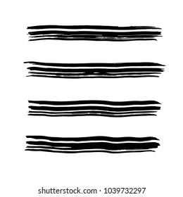 Brush stroke set. Texture.