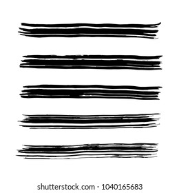 Brush stroke set. Texture.