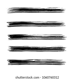Brush stroke set. Texture.