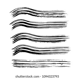 Brush stroke set. Texture.