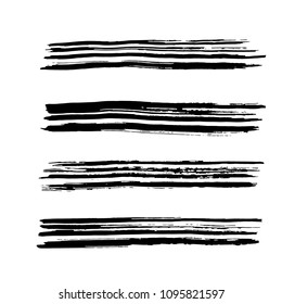 Brush stroke set. Texture.