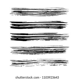Brush stroke set. Texture.