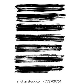 Brush stroke set. Texture.