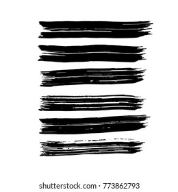 Brush stroke set. Texture.