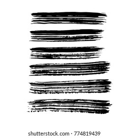 Brush stroke set. Texture.