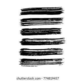 Brush stroke set. Texture.