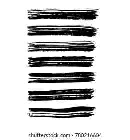 Brush stroke set. Texture.