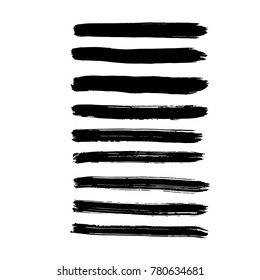 Brush stroke set. Texture.