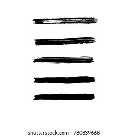 Brush stroke set. Texture.