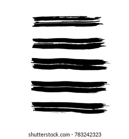 Brush stroke set. Texture.