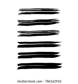 Brush stroke set. Texture.