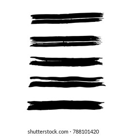 Brush stroke set. Texture.