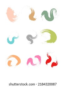 Brush stroke set vector illustration isolated on white background, simple brush strokes collection.