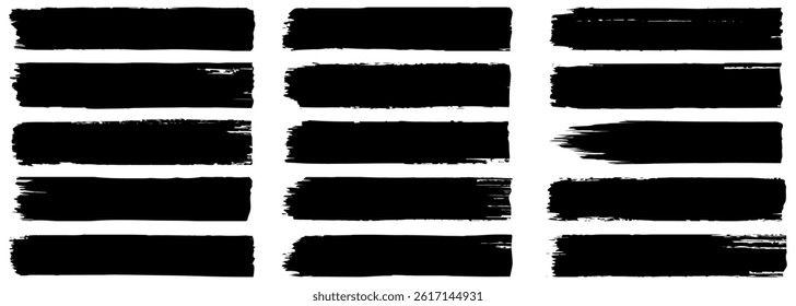 Brush stroke, set of vector paint brush stroke,  Vector ink splash,  grunge lines, Grunge banner collection. Vector- EPS 10.