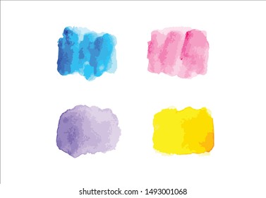 brush stroke set watercolor background.vector creative illustration.