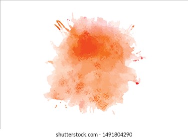brush stroke shades orange watercolor background.vector illustration