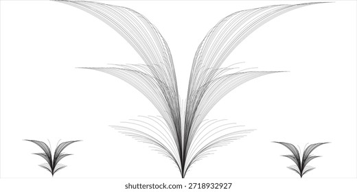 Brush stroke shape. Curved ink line. Dynamic texture splash. Vector paint trace.