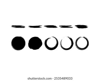 Brush Stroke Shape Element Set