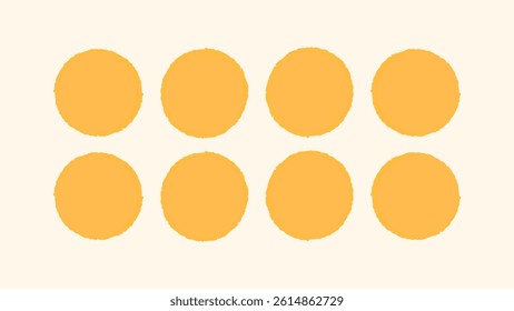 Brush stroke shape rough round, grunge stamp frame set. Paint texture frame grunge square, oval brush print element. Hand drawn effect grunge rectangle, round circle label border. Vector template.