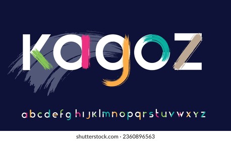 brush stroke small alphabet letter logo design