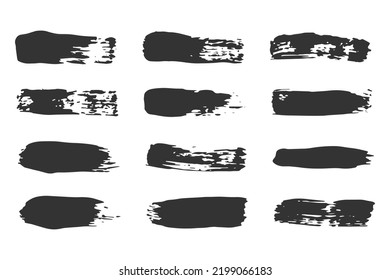 Brush stroke. Speech bubble. Paintbrush. Grunge design element. Dirty distress texture banner. Vector illustration