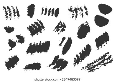 Brush stroke. Speech bubble. Paintbrush. Grunge design element. Dirty distress texture banner. Vector illustration