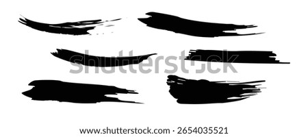  Brush stroke with spray texture vector grunge. painted by brush black ink brush strokes frame. Black ink background. Abstract grunge paint brush stroke set. 
