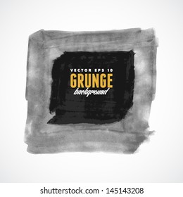 Brush stroke square texture for buttons. Vector illustration.