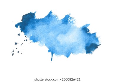 Pinsel Strich Stil Fluid Aquarell blau Schatten Textur Hintergrund Vektor