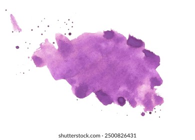 Pinselstrich Stil violette Aquarell Fleck Textur abstrakten Hintergrund Vektor