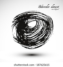 Brush stroke swirl texture. Vector illustration. 
