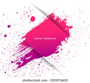 Brush stroke and texture. Banner for design.Vector Illustration