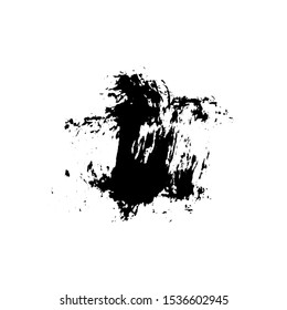 Brush stroke and texture black and white. Template for design