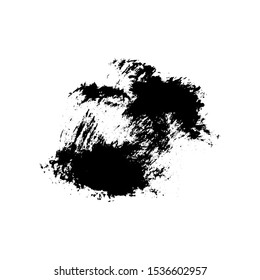 Brush stroke and texture black and white. Template for design