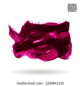 Brush stroke and texture. Grunge vector abstract hand - painted element. Underline and border design.