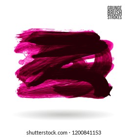 Brush stroke and texture. Grunge vector abstract hand - painted element. Underline and border design.